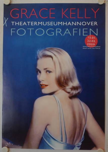 Grace Kelly Fotografien originales deutsches Ausstellungsplakat